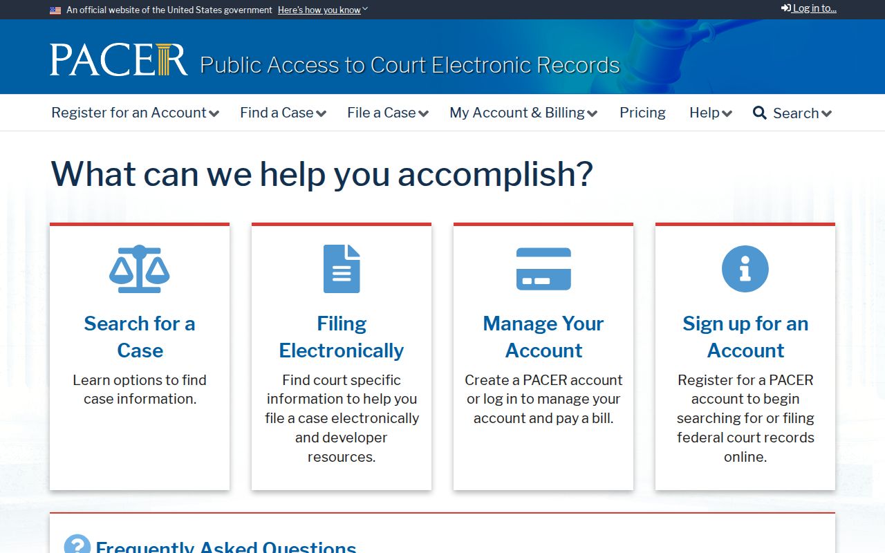 Clark County criminal history PACER federal court records